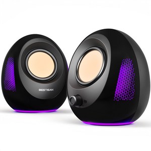BESTISAN RGB 2채널 게이밍 스피커 블루투스 PC 컴퓨터 스피커