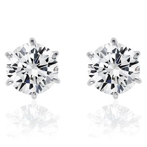 엔클레어 여성용 6프롱 Simulant Diamond 귀걸이 1캐럿