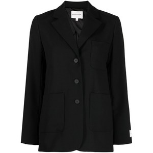 메종키츠네 로고 태그 텍스처 싱글 브레스티드 블레이저, 블랙계열, FR 38(KR 55)