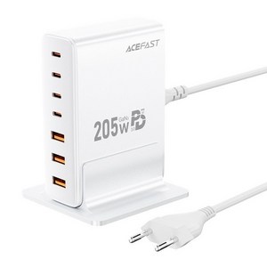 ACEFAST 205W GaN 4C3A 7포트 C타입 고속 충전기 PD3.0 PPS QC 초고속 멀티충전기