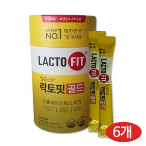 락토핏 골드 유산균 선물세트, 100g, 6개