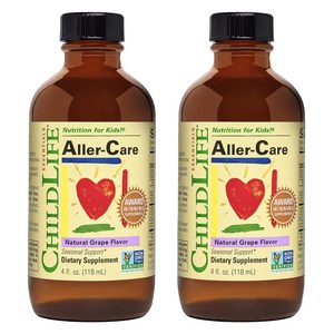 차일드라이프 알러케어 어린이 비타민 내추럴 포도 맛, 118ml, 2개
