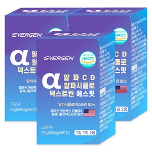 에버젠 알파CD 일파시클로덱스트린 에스핏, 60정, 3개