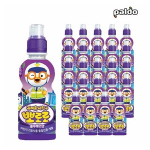 팔도 귀여운내친구 뽀로로 블루베리맛, 235ml, 24개