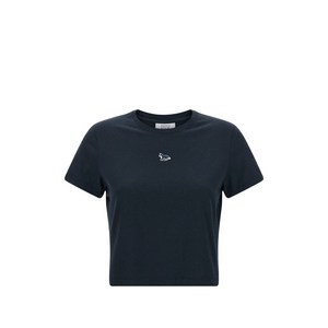 메종키츠네 베이비 자수 패치 티셔츠, 블랙계열, M(KR 66)