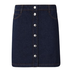 메종키츠네 버튼 업 데님 미니 스커트, 블루계열, Waist (in) 26(KR 66)