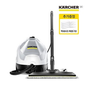 카처 SC 4 EasyFix Acc Pack 화이트 액세서리패키지 스팀청소기 고온스팀 살균 매트리스청소 극세사걸레+페브릭걸레 추가증정, SC 4 EasyFix액세서리패키지