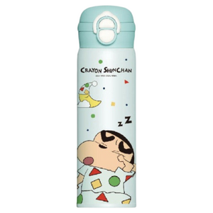 StarR 크레용 신짱 레시 더블 드링크 보온 텀블러, 파자마 신짱, 500ml, 1개