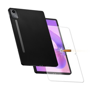 레노버 아이디어 탭 프로 12.7 올인원 케이스 + 액정강화유리 필름 TB-373FU TB-375FC