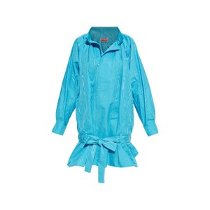 겐조 타이 디테일 러플 드레스, 블루계열, Standard XS