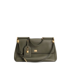 돌체앤가바나 마이 시칠리 맥시 패드락 탑 핸들 토트 백