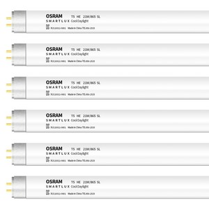 오스람 T5 형광등 HE 21W 865 주광색 SL, 6개