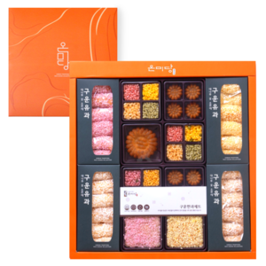 온미당 기름0% 한과 선물세트 구운 유과 추석 명절 상견례선물 (쇼핑백 포장), 359g, 1세트