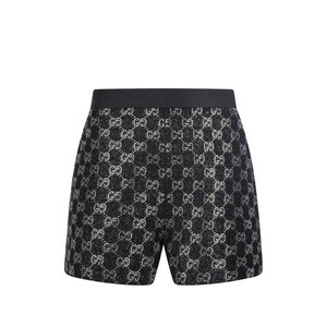 구찌 로고 패턴 실크 쇼츠