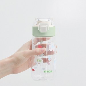 MOZ 스웨덴 원터치 트라이탄 키즈 보틀 물병, 480ml, 포레스트그린, 1개