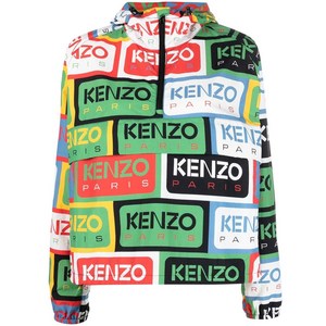 겐조 로고 프린트 후드 재킷