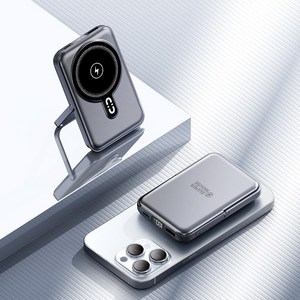 SUPER MOUSE 강력자석 고속 무선 보조배터리 갤럭시 맥세이프 호환 C타입 10000mAh맥세이프 보조배터리 아이폰15 14 프로 미니 초경량 슬림 무선충전MagSafe