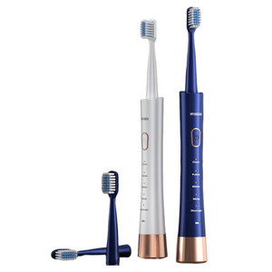 hyundai 초음파 전동 칫솔 2개입 + 칫솔모 2개입 세트