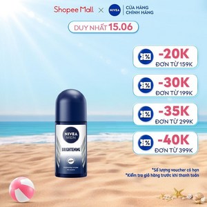 [NIVEA] 니베아 맨 브라이트닝 데오도란트 롤온 (50 ml) - 83748, 1개, 50ml