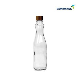 와인병 스크류 더치커피 기름 과실주 매실액 매실주 효소 간장 투명 유리 병 용기 300ml, 골드, 1개