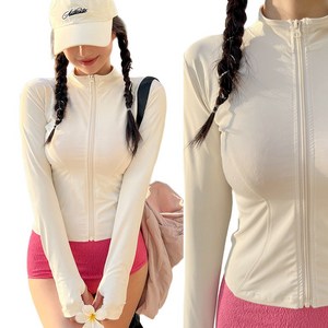 5컬러+3사이즈 UPF50+ 스토미 래쉬가드 슬림핏 하이넥 집업 긴팔 여행 여름 여성 여자 상의 비치웨어 스윔웨어