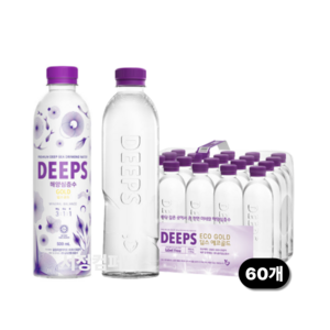 딥스 해양심층수 에코골드 무라벨, 500ml, 60개