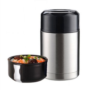 304 보온보냉 대용량 도시락 죽통, 실버, 1200ml, 1개