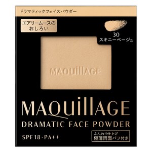 마끼아쥬 드라마틱 페이스 파우더 8g 매우 얇은 양면 퍼프 포함, 30스키니베이지, 8g, 1개