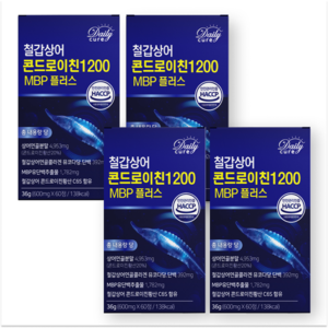 철갑상어 콘드로이친 1200 cs6형 MBP 식약청인증 데일리큐어, 60정, 4개