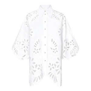 돌체앤가바나 컷아웃 코튼 셔츠, 화이트계열, Italy 38(KR 33)