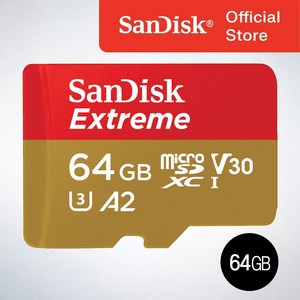 샌디스크코리아 공식인증정품 마이크로 SD카드 SDXC Extreme 익스트림 QXAH 64GB