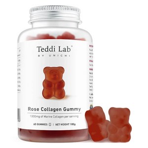 유니치 테디 랩 로즈 콜라겐 구미, 60정, 1개