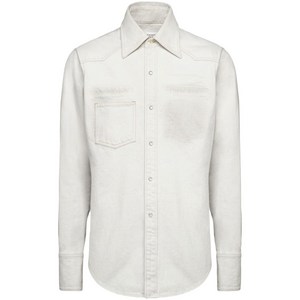 메종 마르지엘라 셀비지 데님 셔츠, 베이지계열, Collar (cm) 40