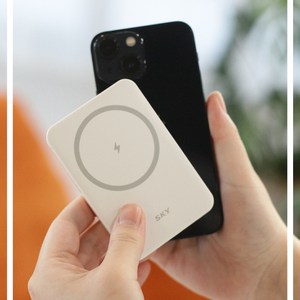 맥세이프 호환 무선 보조배터리 5000mah+링 스티커