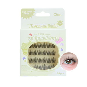 Char 핸드메이드 더 플러피 베이커리 윕 큐티 인조 속눈썹, 블랙, 1개