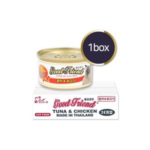 굿프랜드 참치&닭고기 캔 85g 24개입, 참치+닭고기, 1세트
