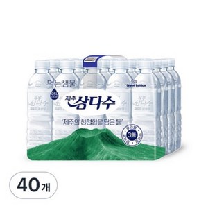 제주삼다수 그린 무라벨, 500ml, 40개