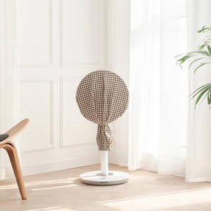 코드86 패브릭 선풍기 커버 스탠드 먼지 덮개, 체크무늬(패브릭)