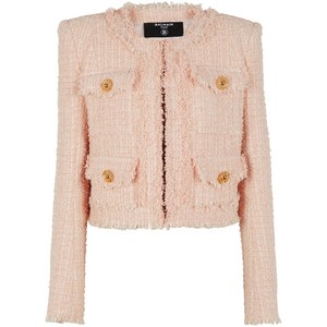 발망 칼라리스 트위드 재킷, 핑크계열, France 40(KR 66)