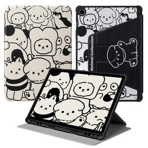 DUNNO 360도 회전 가능 패턴 디자인 아크릴 삼성 탭 케이스