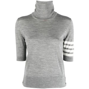 톰 브라운 터틀 넥 반소매 스웨터, 그레이계열, Italy 44(KR 77)