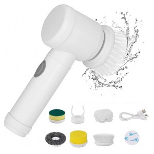 Detao 다용도 전동 브러쉬 5종 브러쉬 툴 무선 전동청소솔 청소 전동솔 Type-C 충전