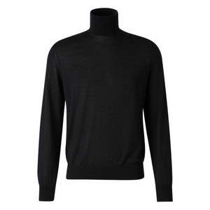 생로랑 터틀넥 울 스웨터, 블랙계열, Standard M