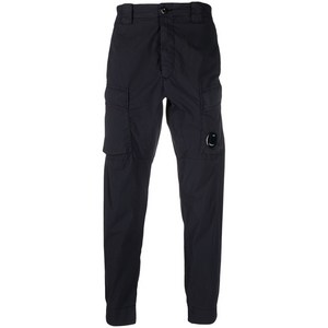 C.P.컴퍼니 로고 패치 테이퍼드 팬츠