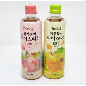 티로그 아이스티 제로 500ml 납작복숭아 12개 + 제주청귤 12개, 1세트