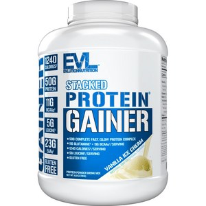 Evlution Nutrition 스택드 프로틴 게이너 바닐라 아이스크림 맛