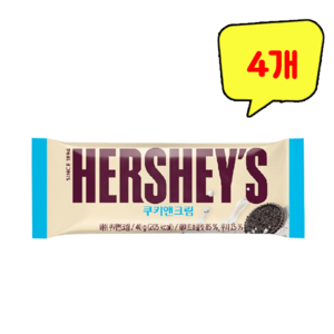 허쉬 쿠키 앤 크림 초콜릿, 40g, 4개