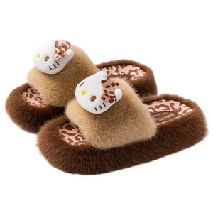 통잉 여성 큐트 캐릭터 가정용 털 실내화 ST25012-14