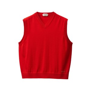 베르사체 자수 울 니트 베스트, 레드계열, Italy 50(KR 105)