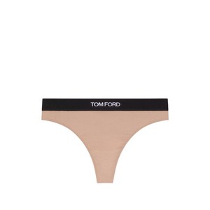 톰포드 로고 프린트 텅 브리프, 핑크계열+블랙계열, Standard XS